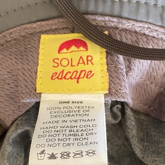SOLAR ESCAPE UV Explorer Boonie UPF 50% Sun Protection Unisex OS Grey NWOT - Picture 3 of 8
